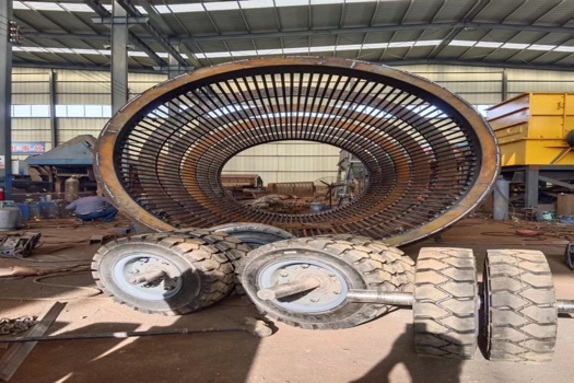 650-10實心輪胎，華航無軸滾筒篩橡膠拖輪，超強耐磨損，低噪音優化