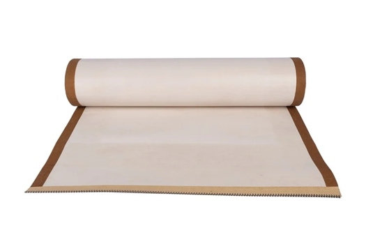 特氟龍食品級高溫布輸送帶，硅膠導條防跑偏，鐵氟龍耐高溫傳送