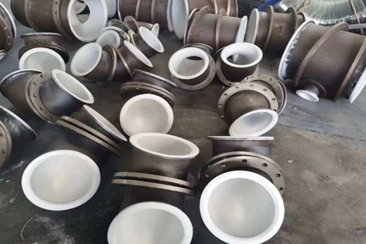 億德鑫DN50-1400耐酸堿襯膠鋼管，專業生產襯塑襯四氟管件